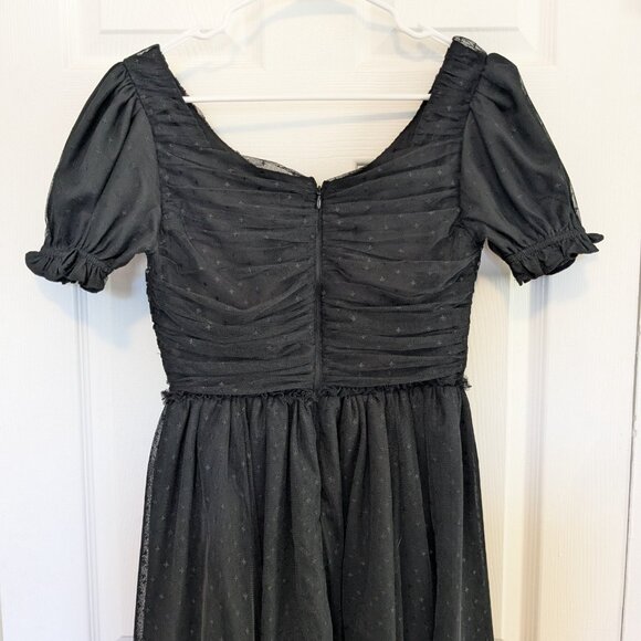NWT Ivy City Co Gala Tulle Dress Small Whimsical Gather Skeleton Black Ballerina - Picture 14 of 16